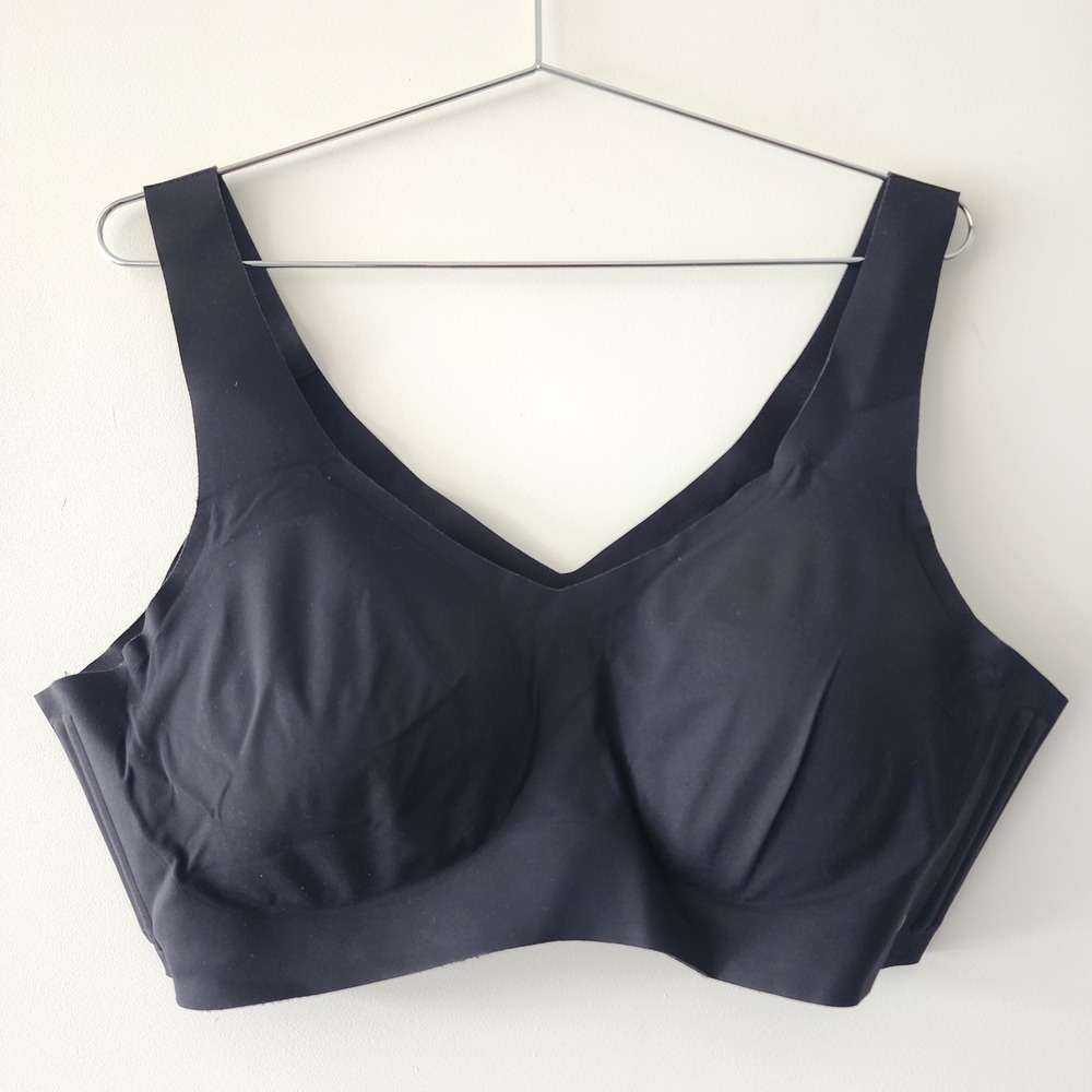 Honeylove Crossover Bra Womens 1X Black Wireless Seamless Shapewear Comfort